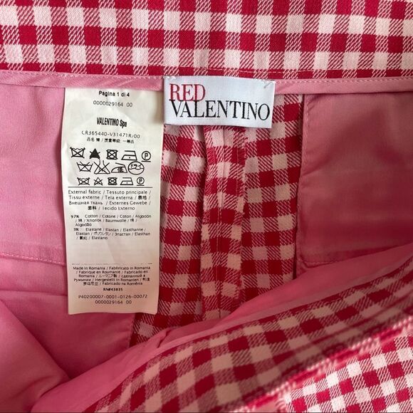 Revolve Cherry RED VALENTINO Check Plaid Trouser Pants - Picture 7 of 12
